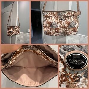 EUC Coach Crossbody - video in pics. Beautiful fall colors/floral design.